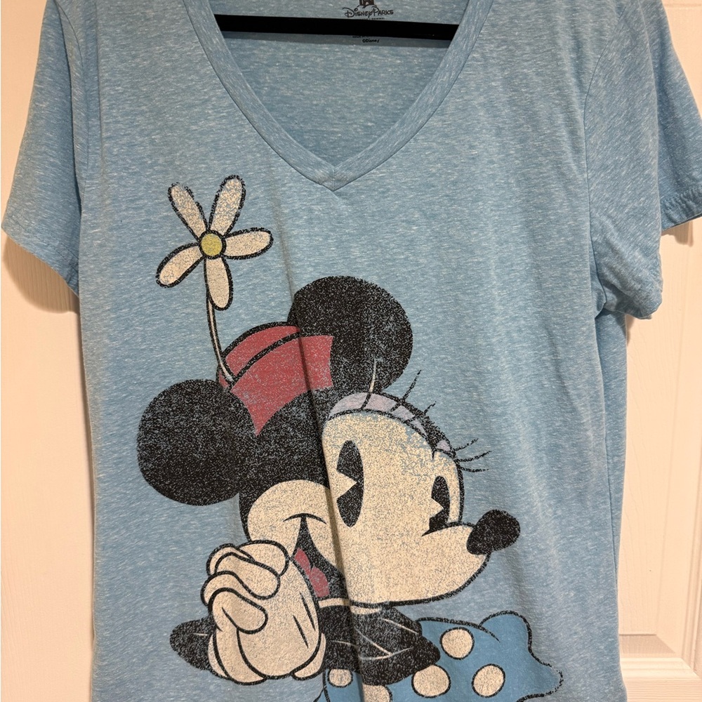 Disney Blue Minnie Mouse V-Neck Tee